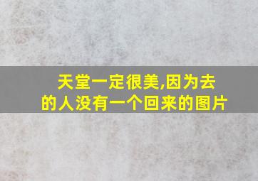 天堂一定很美,因为去的人没有一个回来的图片