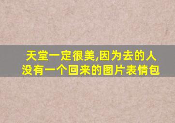 天堂一定很美,因为去的人没有一个回来的图片表情包