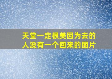 天堂一定很美因为去的人没有一个回来的图片