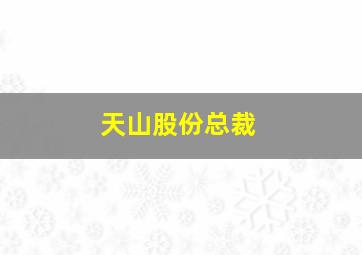 天山股份总裁