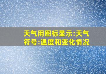 天气用图标显示:天气符号:温度和变化情况