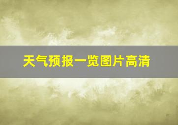 天气预报一览图片高清