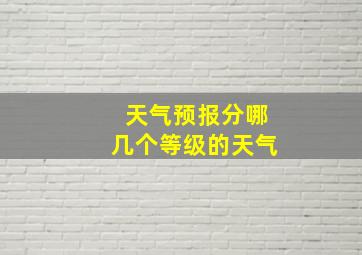 天气预报分哪几个等级的天气