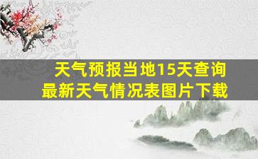 天气预报当地15天查询最新天气情况表图片下载