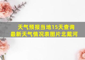 天气预报当地15天查询最新天气情况表图片北戴河