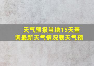 天气预报当地15天查询最新天气情况表天气预