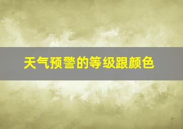 天气预警的等级跟颜色