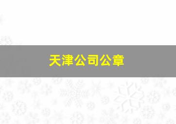 天津公司公章