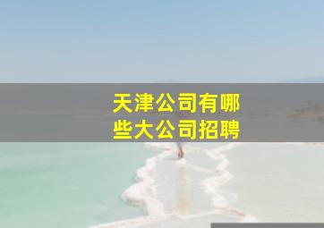 天津公司有哪些大公司招聘