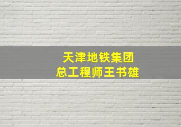 天津地铁集团总工程师王书雄