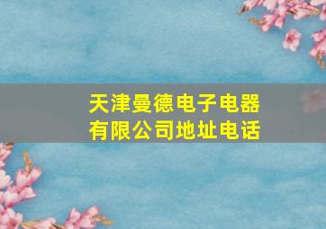 天津曼德电子电器有限公司地址电话