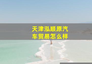 天津泓顺原汽车贸易怎么样