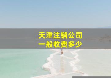 天津注销公司一般收费多少