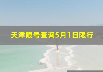 天津限号查询5月1日限行