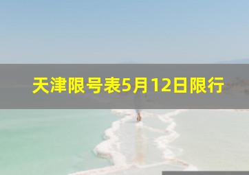 天津限号表5月12日限行