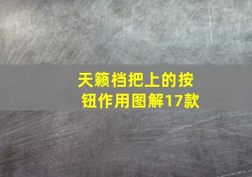 天籁档把上的按钮作用图解17款