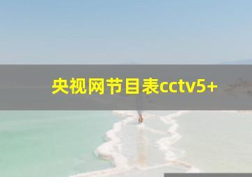 央视网节目表cctv5+