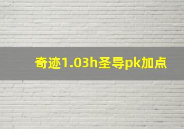 奇迹1.03h圣导pk加点