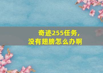 奇迹255任务,没有翅膀怎么办啊