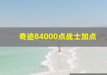 奇迹84000点战士加点