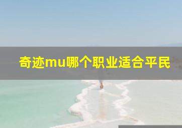 奇迹mu哪个职业适合平民