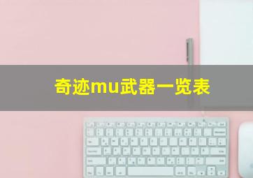 奇迹mu武器一览表