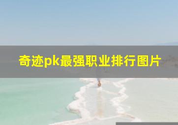 奇迹pk最强职业排行图片