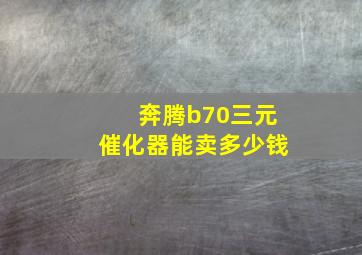 奔腾b70三元催化器能卖多少钱