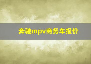 奔驰mpv商务车报价