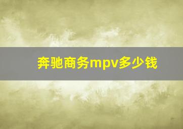 奔驰商务mpv多少钱