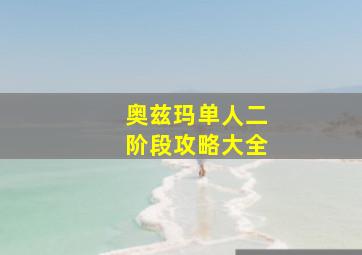 奥兹玛单人二阶段攻略大全