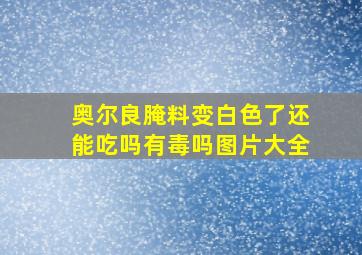 奥尔良腌料变白色了还能吃吗有毒吗图片大全