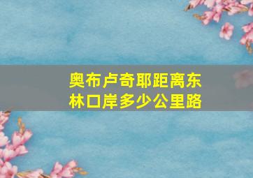 奥布卢奇耶距离东林口岸多少公里路