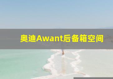 奥迪Awant后备箱空间