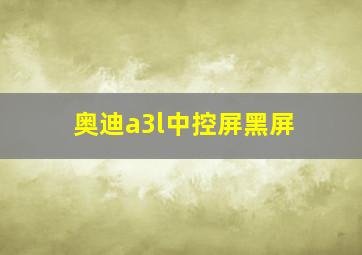 奥迪a3l中控屏黑屏