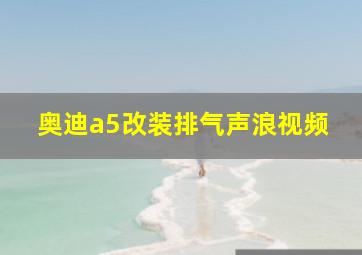 奥迪a5改装排气声浪视频