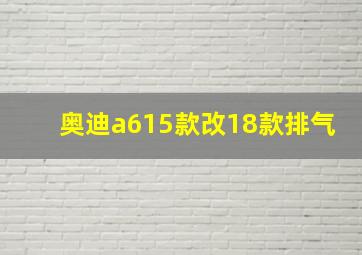 奥迪a615款改18款排气