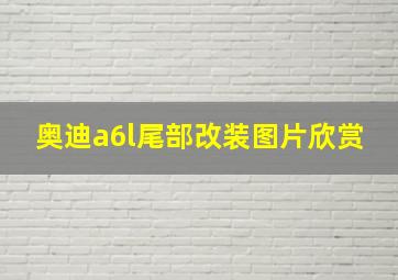 奥迪a6l尾部改装图片欣赏