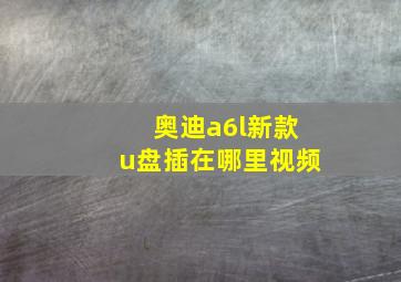 奥迪a6l新款u盘插在哪里视频