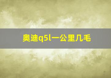 奥迪q5l一公里几毛