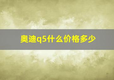 奥迪q5什么价格多少