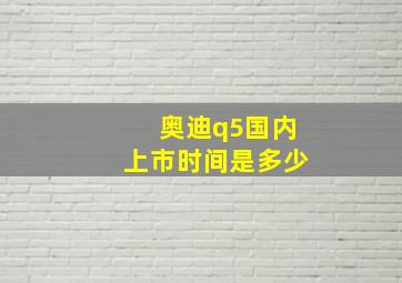 奥迪q5国内上市时间是多少