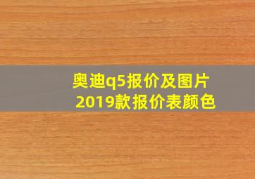 奥迪q5报价及图片2019款报价表颜色