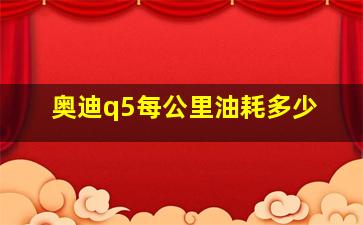 奥迪q5每公里油耗多少