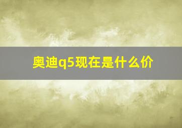 奥迪q5现在是什么价