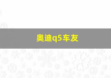 奥迪q5车友