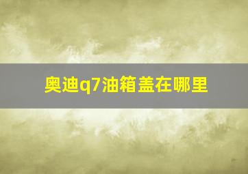 奥迪q7油箱盖在哪里