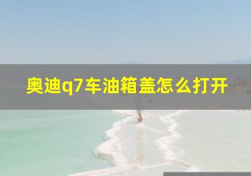 奥迪q7车油箱盖怎么打开