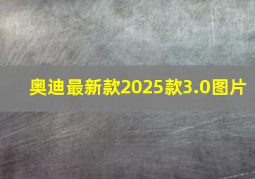 奥迪最新款2025款3.0图片