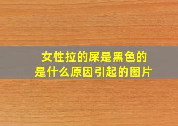 女性拉的屎是黑色的是什么原因引起的图片